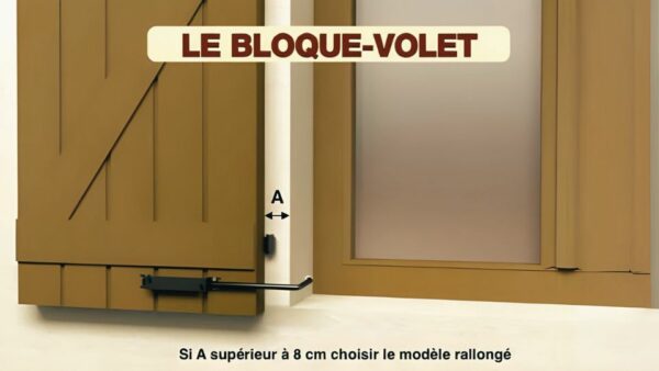 Bloque Volet Long Noir - La Paire pour Volet Bois Modèle Isolation – Image 6